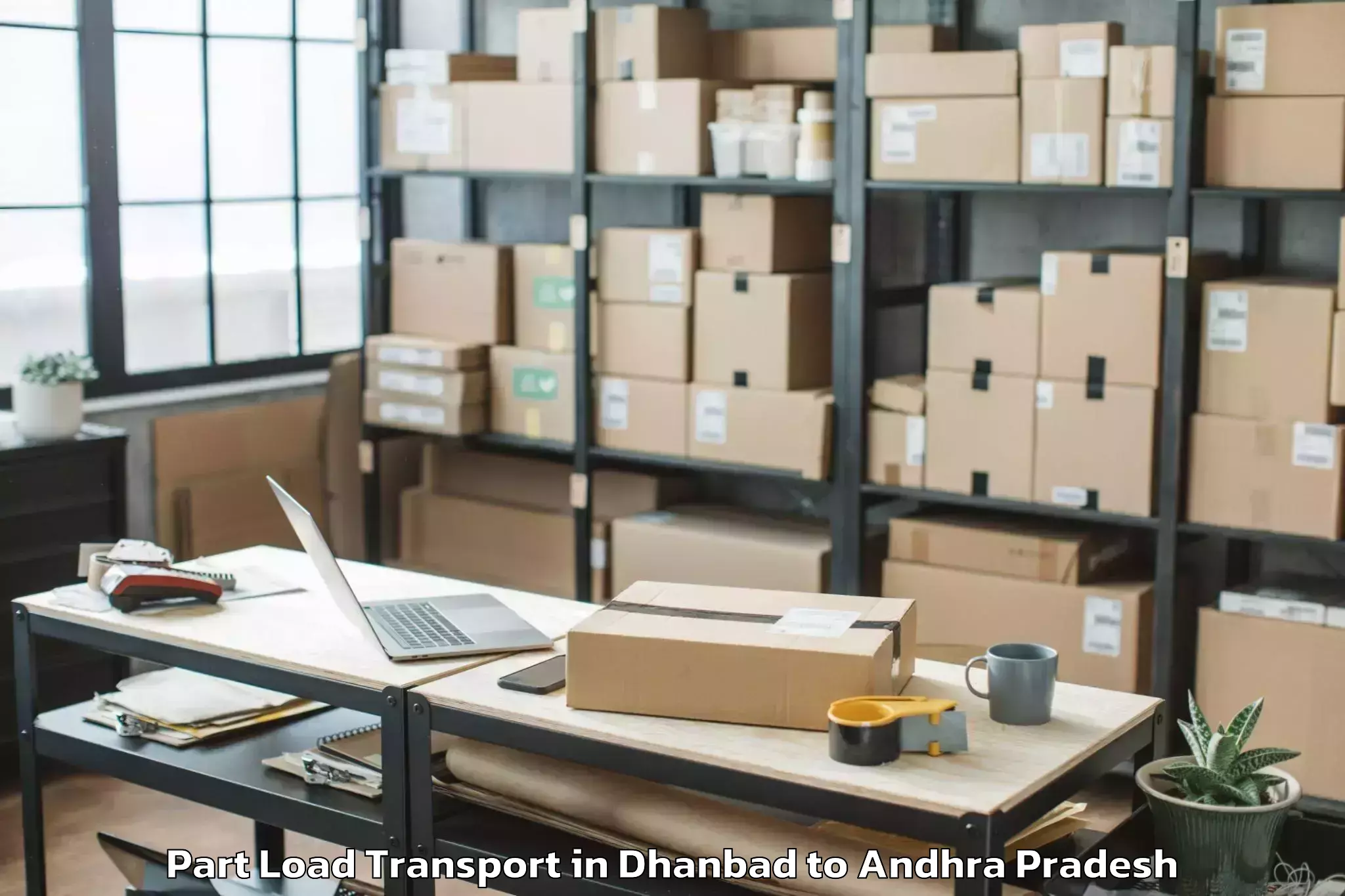 Hassle-Free Dhanbad to Denduluru Part Load Transport